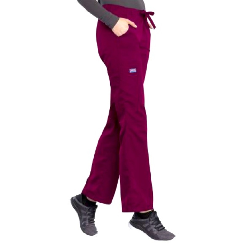 Cherokee WINE Scrubs Drawstring Waist Pants